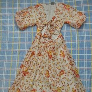 ASOS wrap around midi dress with floral print